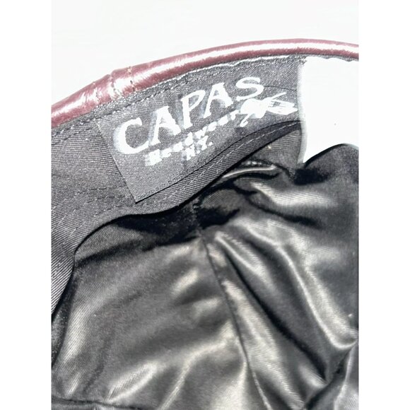 Capas NY Genuine Leather Brown Baseball Cap XL - Picture 4 of 7